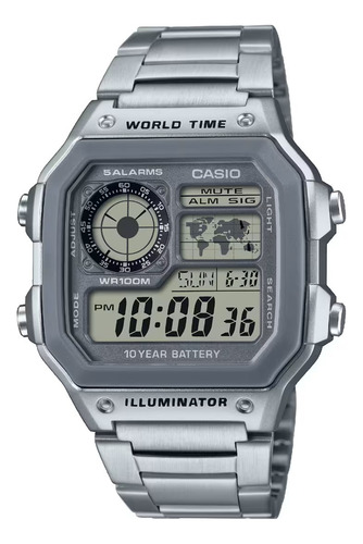 Reloj Hombre Casio Royale Ae-1200whd-7 Cronómetro Sumergible