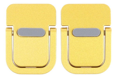 Mini Suporte Portátil Para Notebook De Mesa Em Liga De Zinco Cor 2 Unidades (um Par) Na Cor Dourada