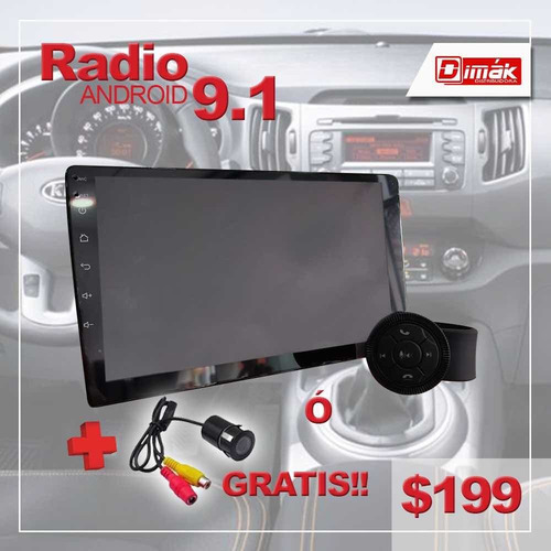 Radio Android 9.1 De 9¨ Pulgdas +cámara+wifi+gps (año 2020)