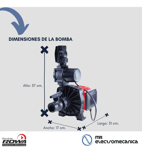 Imagen 9 de 10 de Rowa Sfl 20 Tango Bomba Presurizadora Ideal 4 Baños / Duchas + Cocina + Lavadero