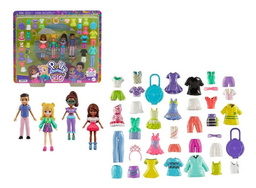 Set De Moda Polly Pocket 100 Piezas Coleccion Aventuras