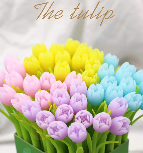 Prosnubl 8 Boligrafo Flor Creativa Tinta Gel Para Tulipane