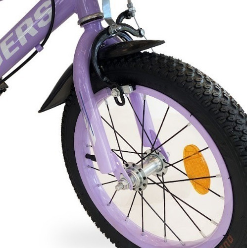Imagen 2 de 9 de Bicicleta Infantil Niña Rodado 14 Randers Violeta Mundo Gym