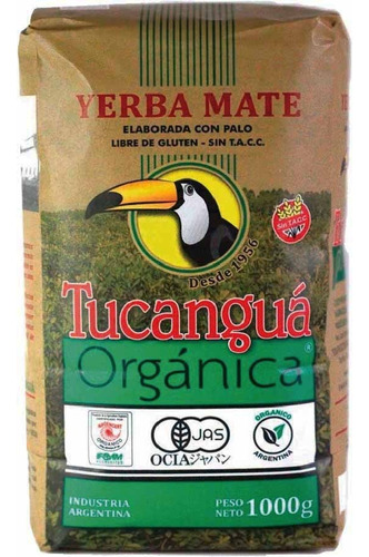 Yerba Mate Orgánica Tucanguá 1kg Sin Tacc