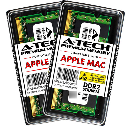 A-tech Kit 4gb (2x2gb) Memoria Ram Macbook, Macbook Pro Ram