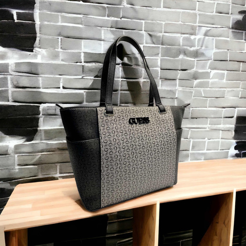 Bolsa Tote Guess Tote Color Gris Oscuro