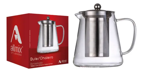 comprar Bule Allmix 750ml Transparente Com Infusor Inox Vai Ao Fogo comprar Bule Allmix 750ml Transparente Com Infusor Inox Vai Ao Fogo