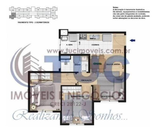 Imagem 10 de 10 de Apto C/ 02 Dorms 1 Vg, Piso Laminado E Escritura Grátis -cursino-sp - 9080