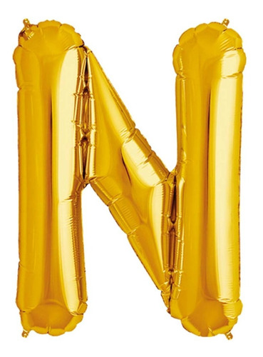 Pack 2 Globo Metalico Dorado 81cm Letra N Big Party