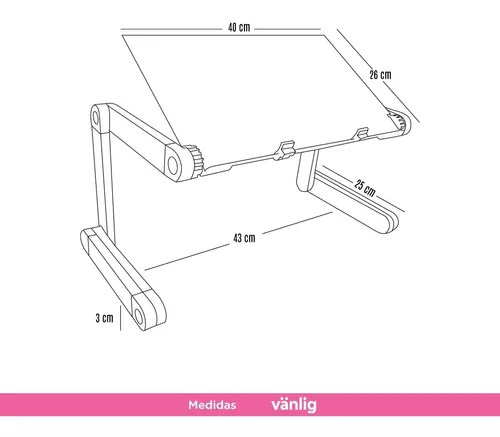 Soporte De Laptop Altura De Ajustable. – vanligmx