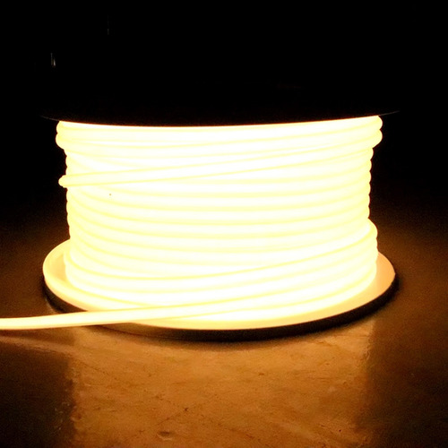 Fita Led Cob 4 Metros 110v Ip65 Branco Quente 3000k + Plug