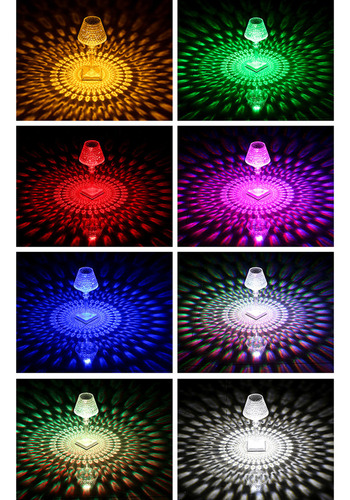 Luminária De Mesa Recarregável Diamond Touching Para Quarto