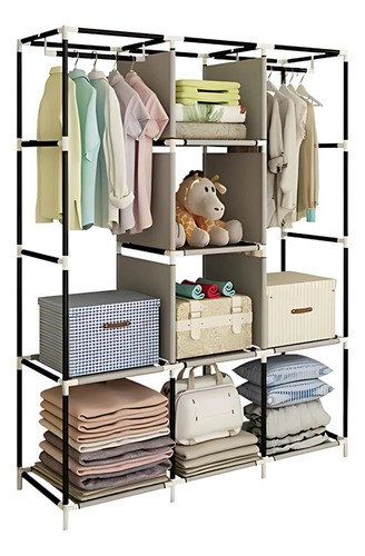 Zapatera Closet Armable Practiksa Rack Guardarropa Color Gris