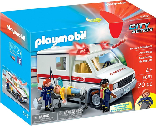 Playmobil Ambulancia City Action Luz Y Sonido Original 5681