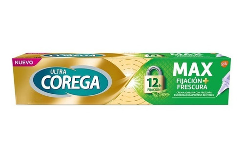 Ultra Corega Max Fijación Crema Adhesiva Sabor Menta X 70g