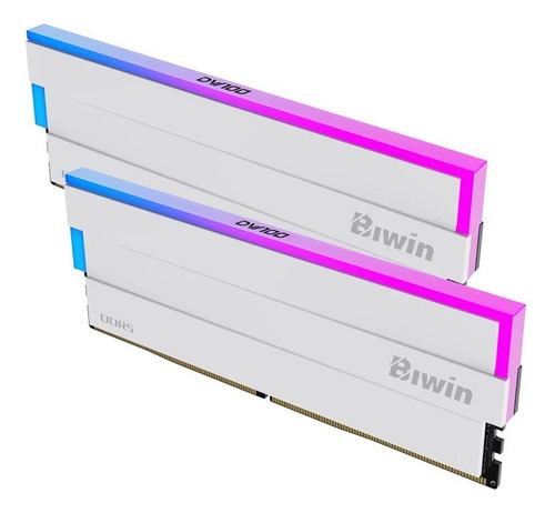 Memoria Ram Ddr5 32gb 6400mt/s Biwin Dw100 Rgb 2x16gb Blanco