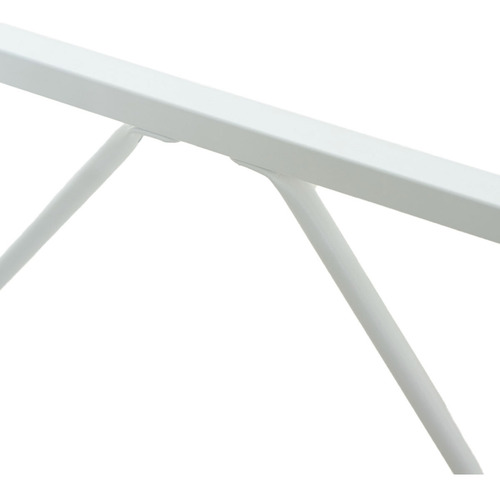 Mesa De Comedor Beverly 1.20x80x75cm Con Tapa De Vidrio Templado De 8mm Con Estructura Y Patas De Hierro Pintado Al Horno Con Pintura Epoxi Acabado Simil Madera.