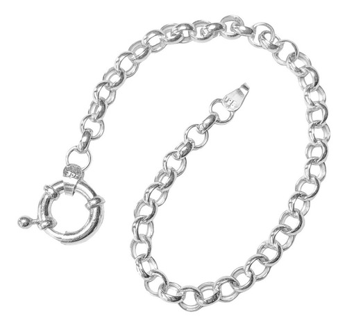 Pulsera Rolo Con Dije Corazón Plata 925 (ki5004)