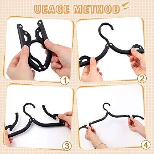 40 Perchas Plegables De Viaje De Plástico, Perchas Portátile