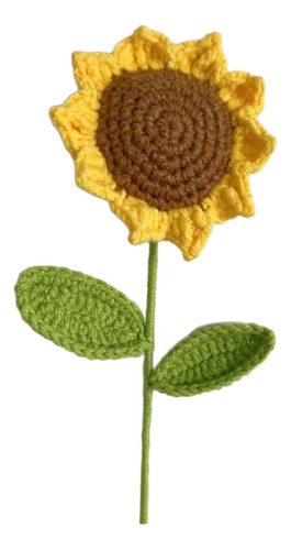 Flor Tejida A Mano Hojas Arreglo Floral Novia Regalo Para