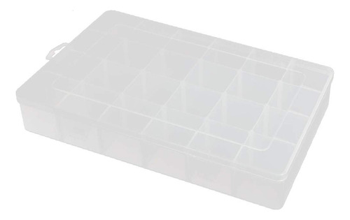 Clear White Watertightness Components Storage Box 24 Slots