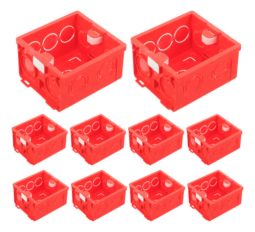 Cajas De Enchufe De Pared De 10 Piezas, Caja De Montaje Tipo