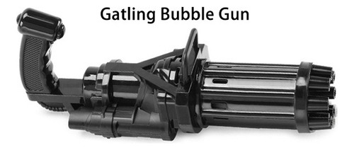 Gatling - Pistola De Burbujas Para Niños, Color Negro