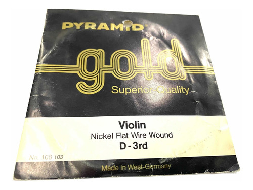 Corda Violino Pyramid Gold 3ª D ( Re) Número 108 103