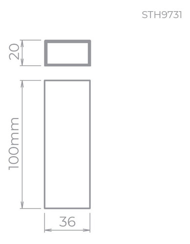 Imagem 3 de 5 de Arandela Wall Mini Led 5w 3000k 85lm Ip65 Bivolt - Sth9731