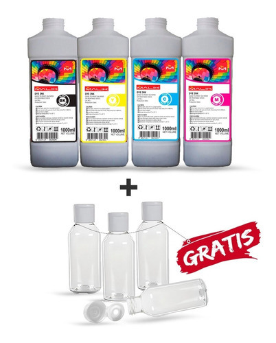 Pack 4 Lt + 4 Botellas Vacias Gt52 Para Hp Deskjet Gt 5820