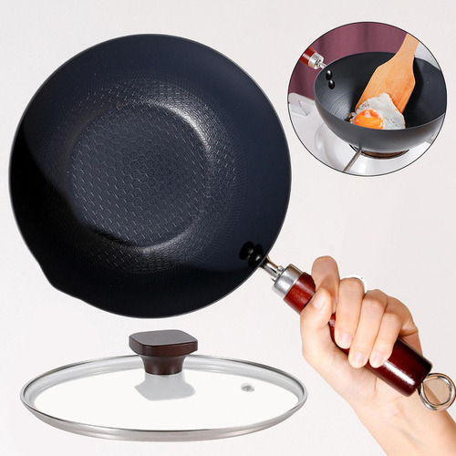 Panela Wok Com Tampa, Wok Antiaderente Com Tampa, Panelas E