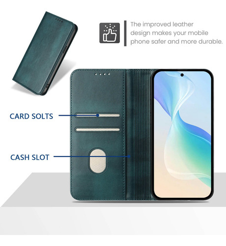 Funda De Piel Tipo Cartera Para Teléfono Inteligente Honor X9 X9a X9b X9c
