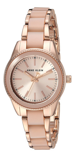 Reloj Anne Klein Para Mujer En Tono Oro Rosa Con Resina Rosa