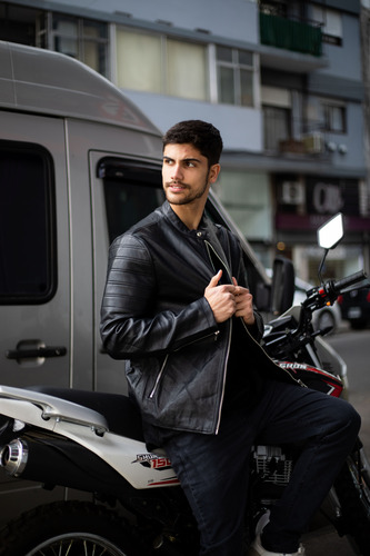 Campera Chaqueta Cuero Ecológico Hombre Básica Importada Yd
