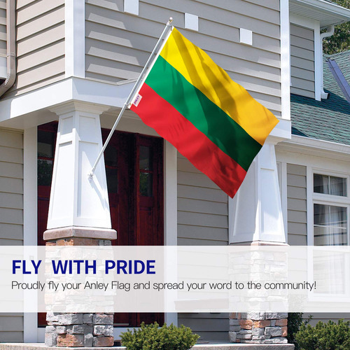 Bandera Anley Fly Breeze Lituania, 90 X 150 Cm, Poliéster