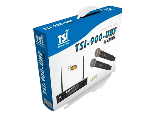 Sistema Microfone Sem Fio Digital Duplo Tsi-900 Uhf - Tsi900