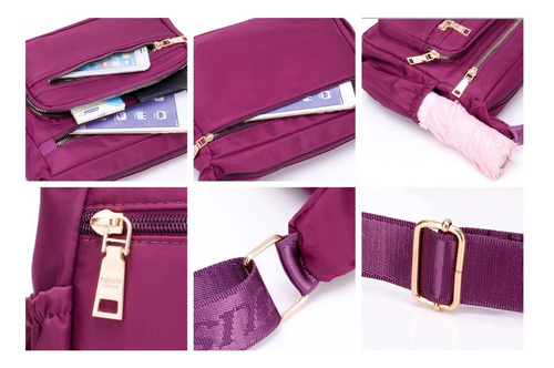 Imagen 5 de 7 de Bolsa Para Dama Bolsa De Hombro Impermeable Crossbody Mujer