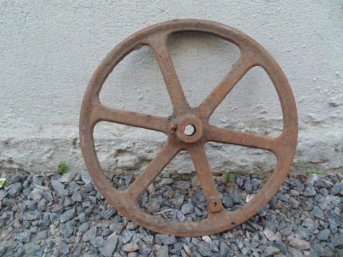 Rueda Maquina Antigua 37 Cm Diametro (Usado)