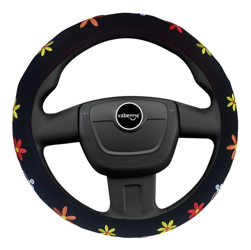 Funda Cubre Volante Flores Protege Auto Camioneta Vabenne