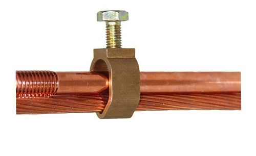 Imagen 4 de 5 de Conector De Bronce Para Barra De Puesta A Tierra Hasta 5/8