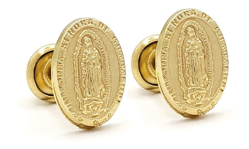 Topos Aretes Virgen Guadalupe Oro Laminado Iconic Store