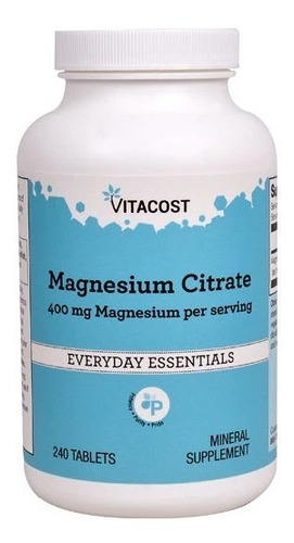 Magnesio Citrate 400mg 240 Tabletas   Vitacost