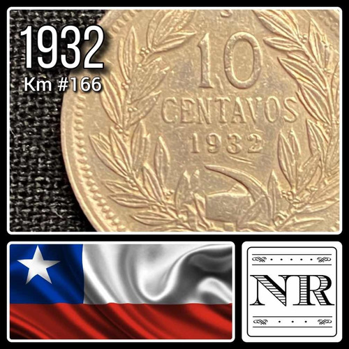 Chile - 10 Centavos - Año 1932 - Km #166 - Condor