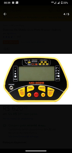 Imagem 1 de 5 de Detector De Metal
