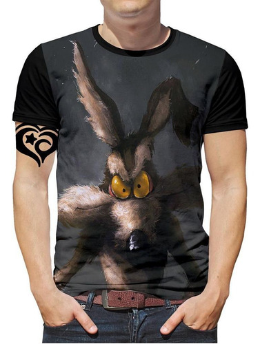 Camiseta Looney Tunes Plus Size Coyote Masculina Blusa