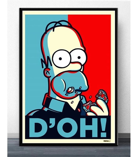 Cuadro Canvas Personalizado 35x50cm  Homero Simpson Doh