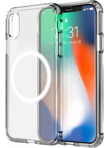 Forro iPhone XS Max Magsafe Silicona Transparente Protege