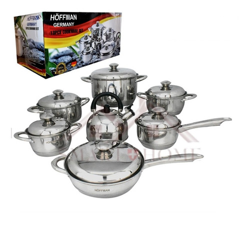 Batería De Cocina Hoffman Germany 13 Piezas (incluye Tetera)