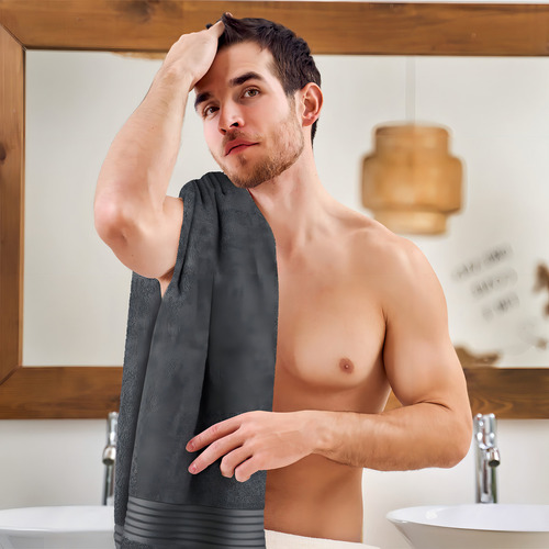 Toallas De Baño De Algodón Absorbentes Y Ligeras 4 Uds 70x14