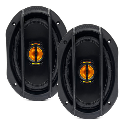 Par Alto Falantes 6x9 Polegadas Jb69 Flex Le Son 110w 4 Ohms Cor Preto